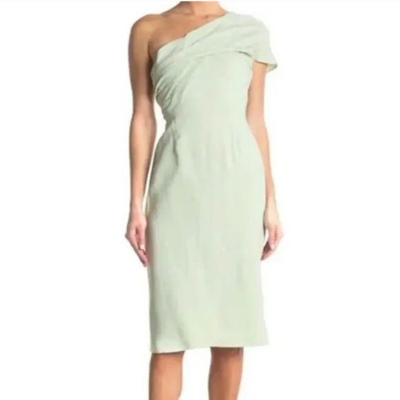 NWT Reiss Riana One Shoulder Midi Dress Mint Green size 4 - Picture 1 of 7
